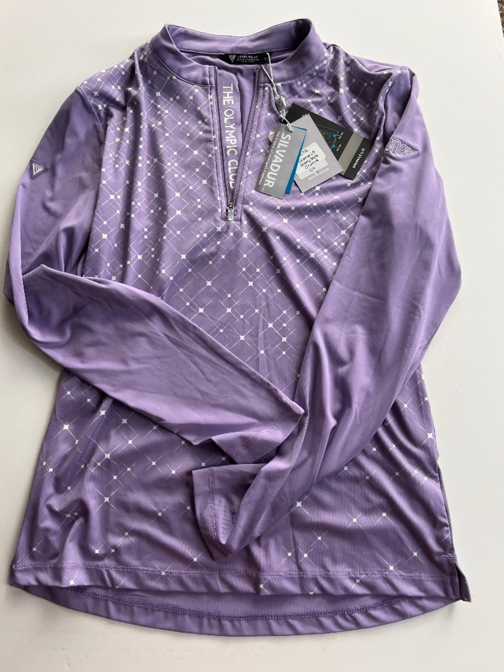 Level wear long sleeve lavender color Golf Polo size S